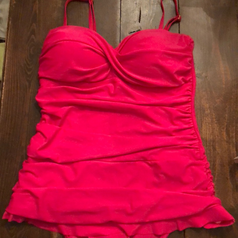 Flattering hot pink swimsuit